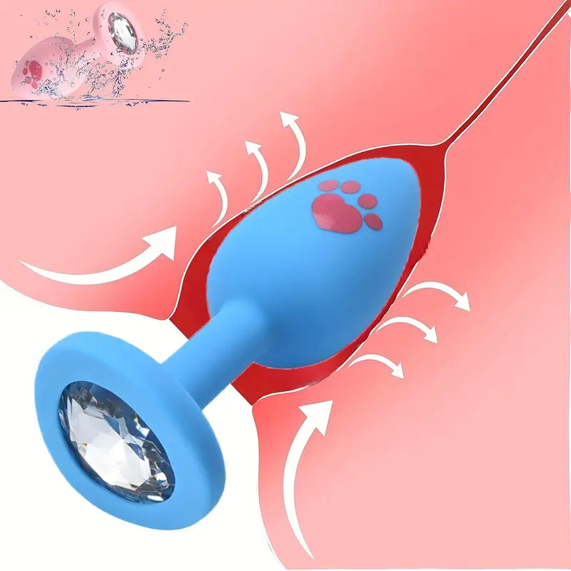New Cute Cat Paw Texture Anal Plug Sex With Masonry Adult Sex Toy