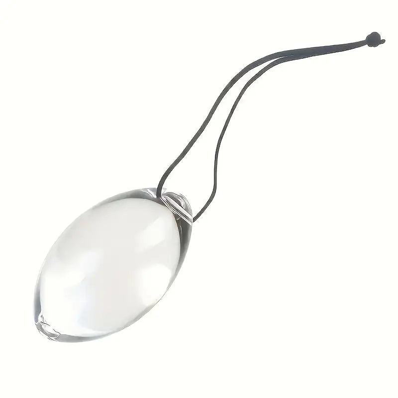 Large Oval Glass Butt Plug With Rope Comfortable Fit For Couples Women