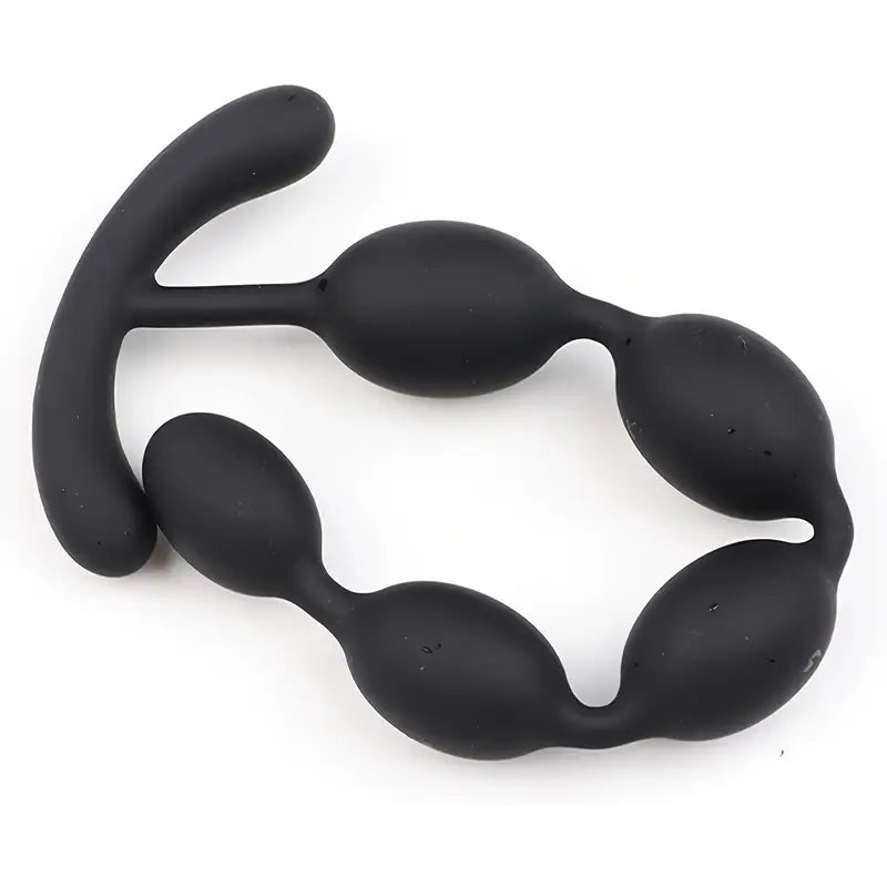 Silicone Anal Beads Butt Plug Flexible Anal Trainer Anal Chain With 5 Balls