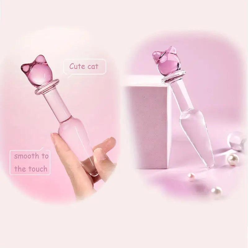 Elegant Glass Wand Massager Waterproof Reusable Anal Toy For Women