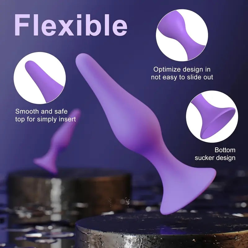 4pcs Anal Plug Training Anal Dildos Anal Prostate Vaginal G-Spot Sex Toy