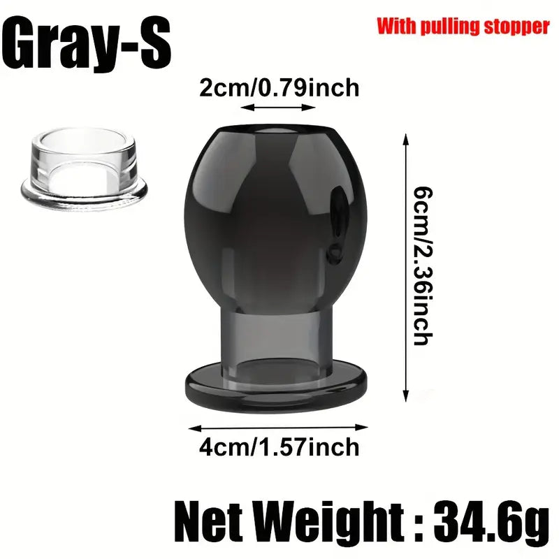 Hollow Anal Plug With Butt Stopper For Women Men Anal Butt Plug