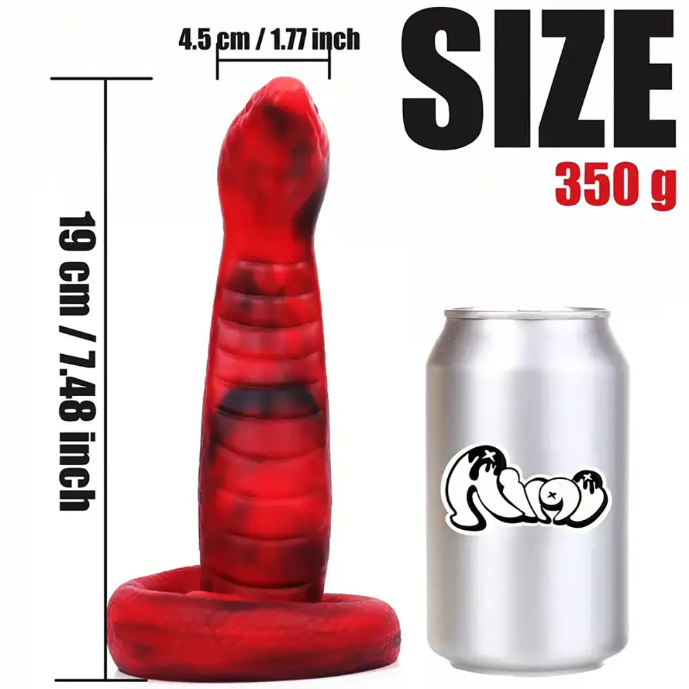 Soft Silicone Snake-Shaped Handcrafted Harness Compatible Butt Plug