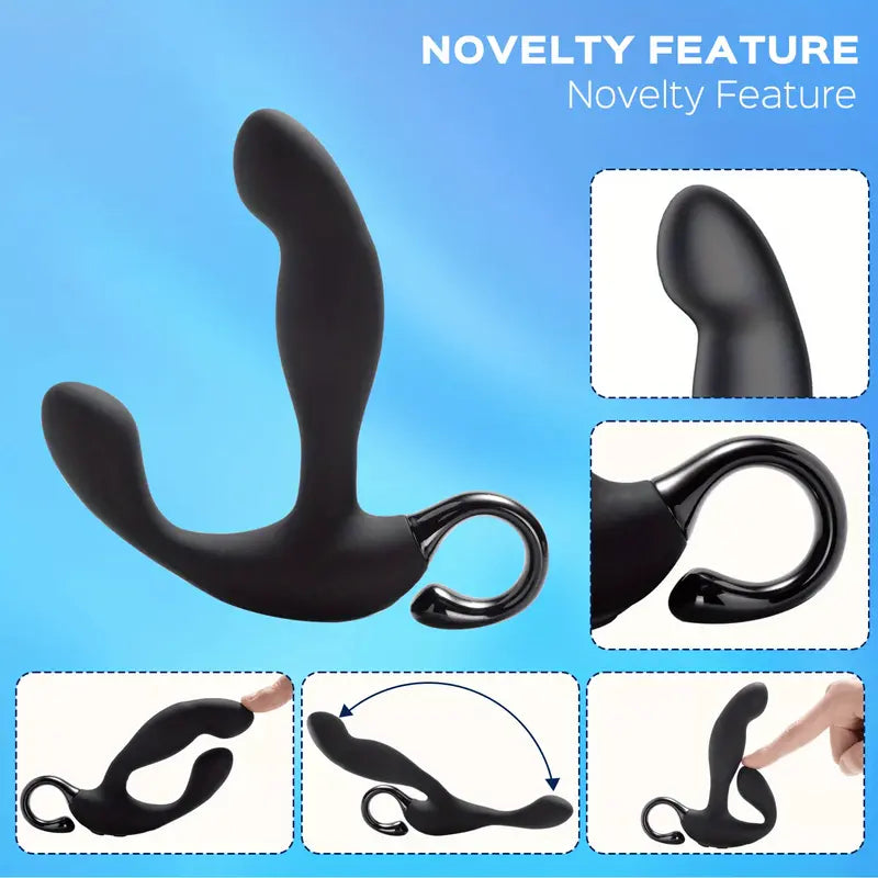 Ergonomic Prostate Massager USB Rechargeable 10 Vibration Tapping Modes