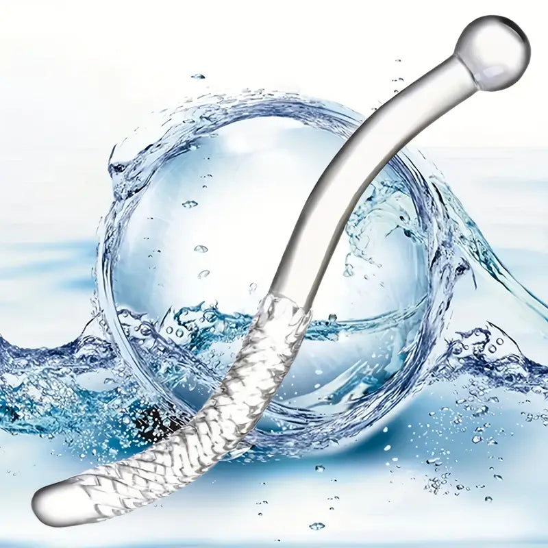 10.04in Crystal Glass Pleasure Wand Glass Dildo Crystal Double-Ended Penis