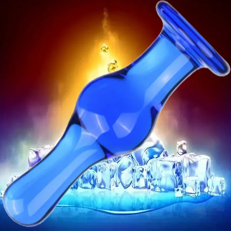 Glass Crystal G-spot Stimulator Butt Plug Pleasure Wand Glass Anal Trainer