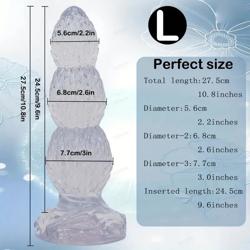 Transparent Color Heterosexual Male Anal Plug Anal Sex Toy