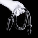 35.43inch Extra Long Transparent Dual-Ended Dragon Anal Plugs For Men