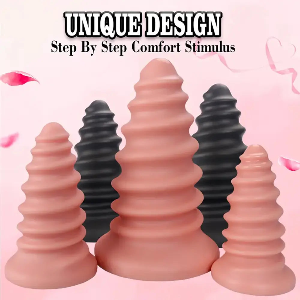 PVC Threaded Screw Anal Plug Large Novelty Fun Backdoor Anus Plug