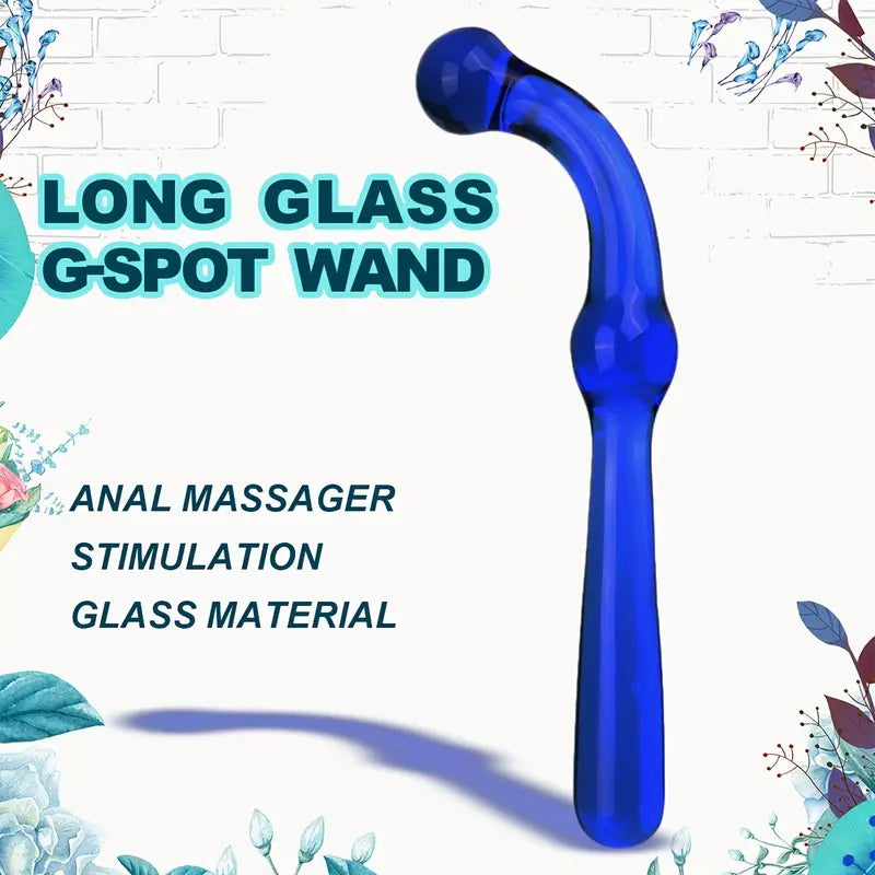 Premium Glass G-Spot Wand 7.6" Anal Prostate Massager Adult Sex Toy