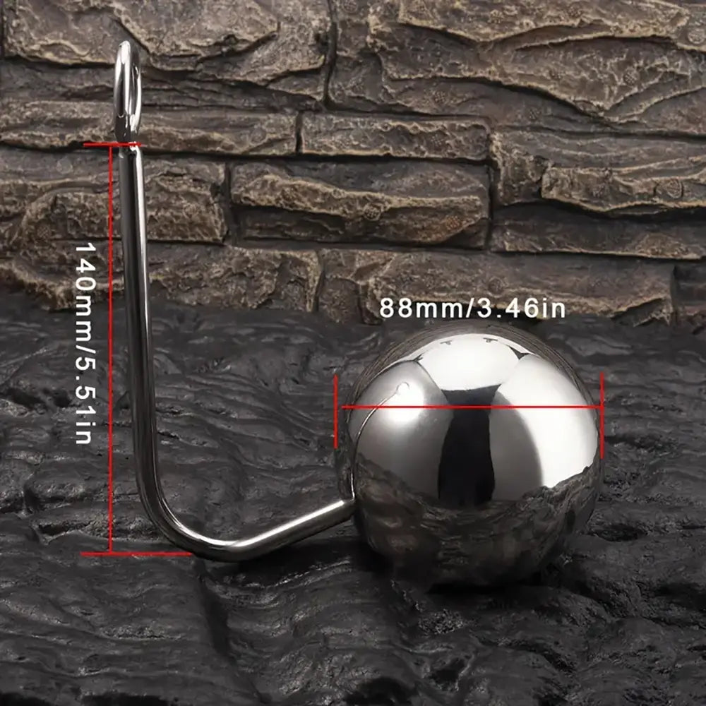 Large Stainless Steel Big Ball Anal Hook SM Sex Bondage Prostate Ball