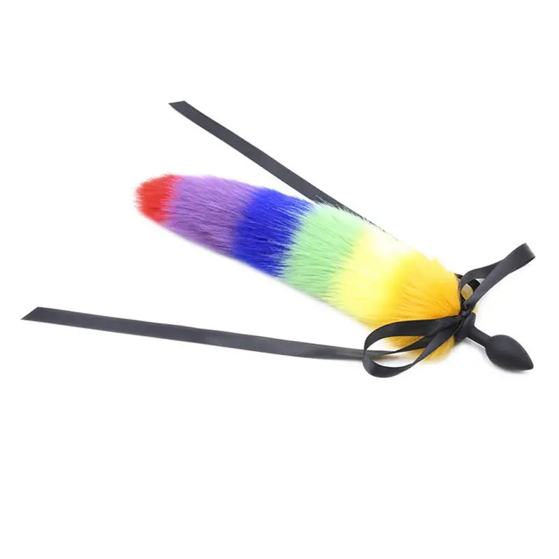 Anal Plug with Faux Tail Cosplay Silicone Butt Plug Adult Toy For Women