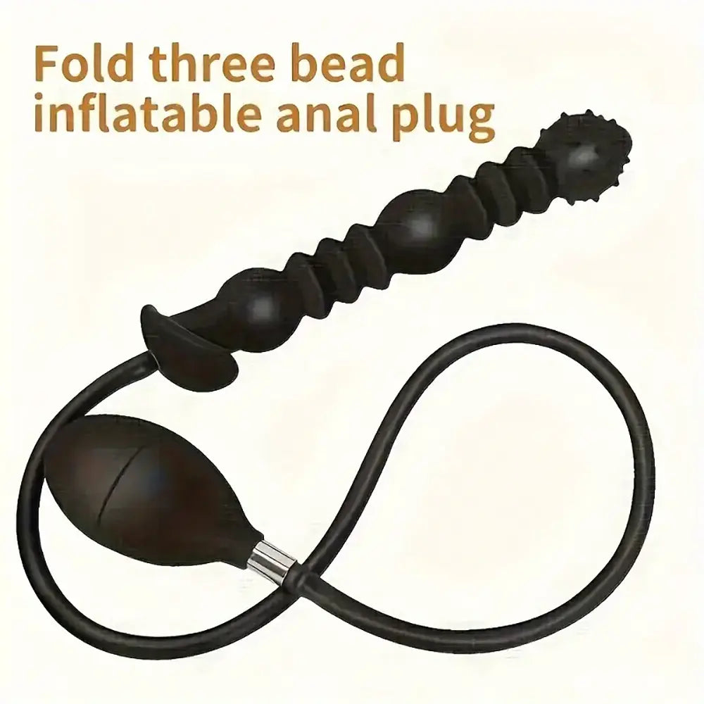 Valve Stretch Silicone Inflatable Anal Plug Adjustable Anal Balloon Pump