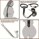 4th Generation With Traction Chain Handcuffs and Collar Anal Metal Hook