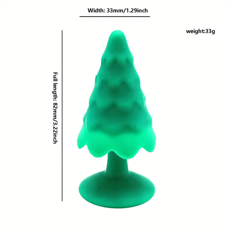Anal Plug Christmas Tree Shape Anal Butt Plug Dildo with Suction Cup
