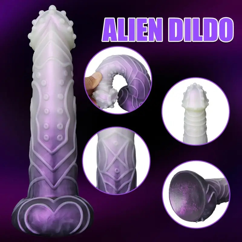 Alien Silicone Monster Dildo With Raised Points Non-Electric Intimate Toy