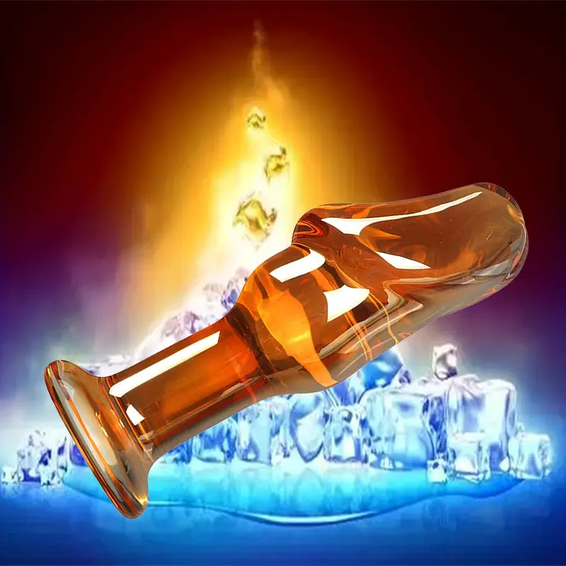 4.92in 5.31in Crystal Glass Dildo Phallic Anal Butt Plug G-Spot Stimulator