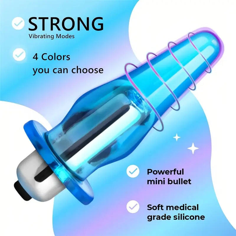 Silicone Anal Vibrator G-Spot Vaginal Vibrator Butt Plug Prostate Massage