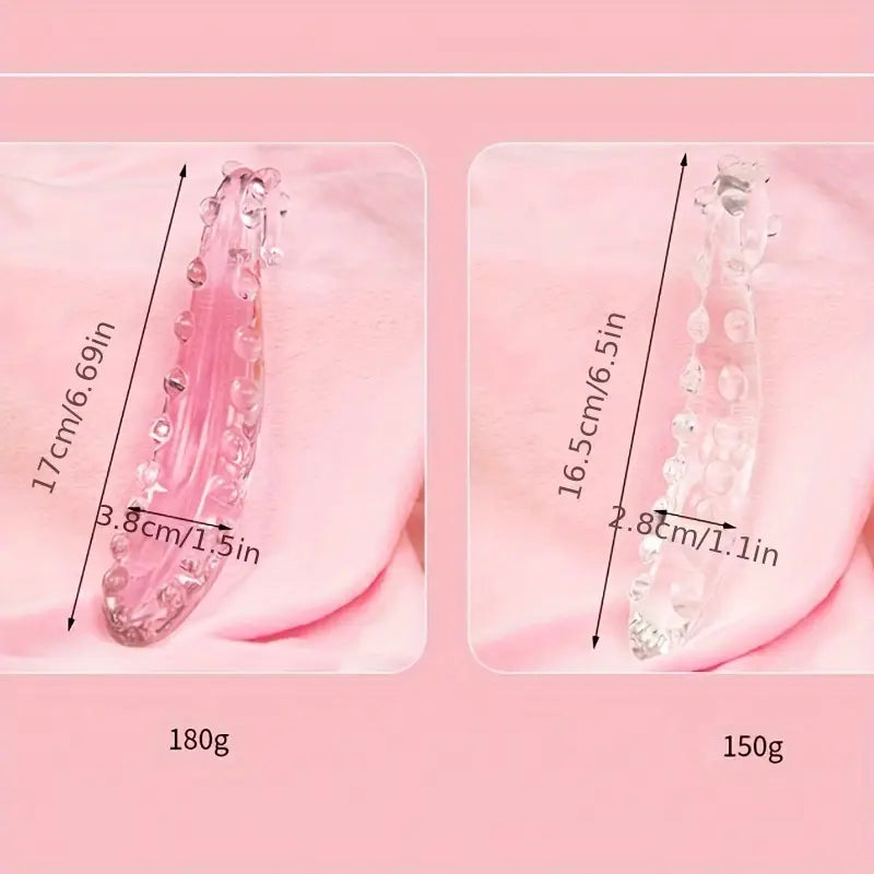 Crystal Seahorse Glass G-Spot Stimulation Anal Plug Clear Masturbator