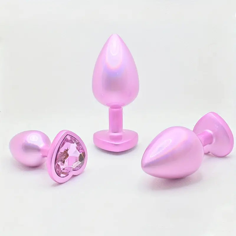 Heart-shaped Anal Plug Gem Base Butt Plug Anal Couple Masturbator