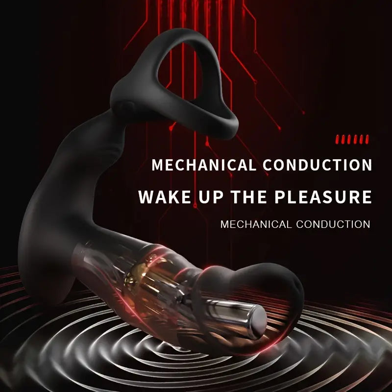 Unisex Black USB Charging Anal Plug Massager Toy Sex Toy Anus Dilator