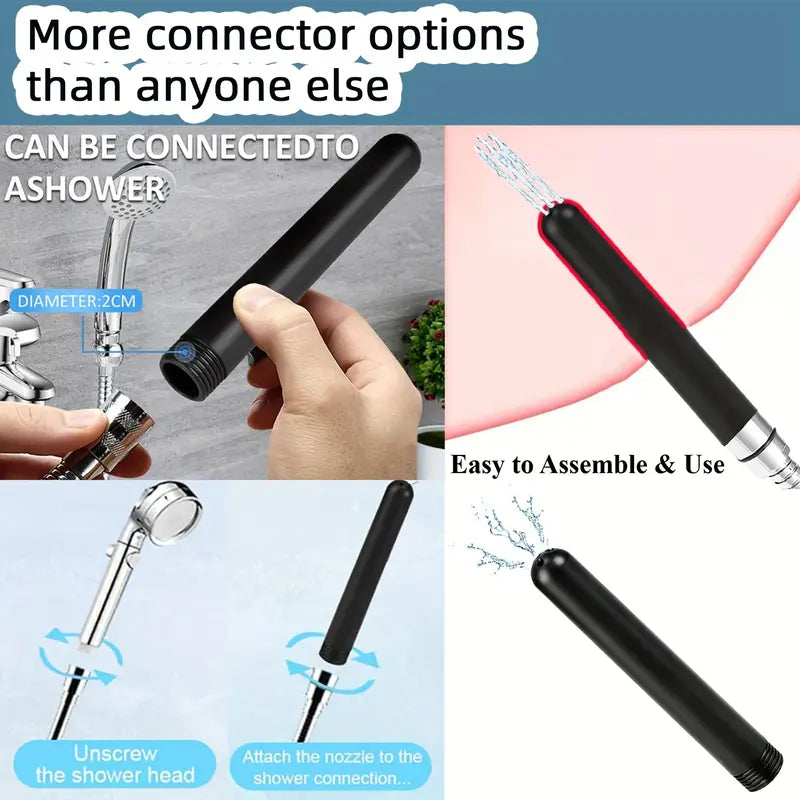 Silicone Irrigation Bulb Set 7.9oz Cleaning Rinse Hose Nozzles Enema Shower