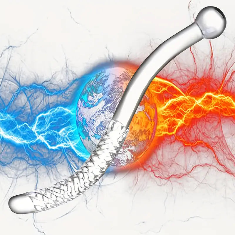 10.04in Crystal Glass Pleasure Wand Glass Dildo Crystal Double-Ended Penis