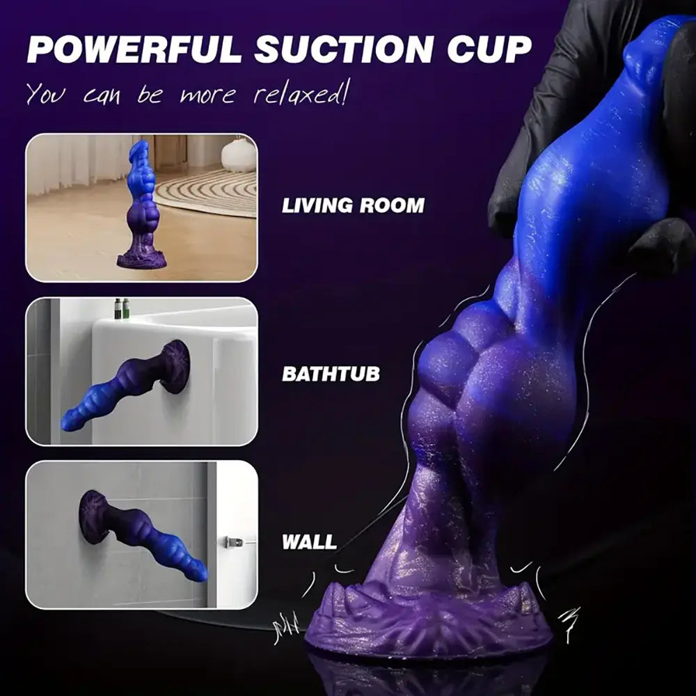 Large Silicone Anal Plug Simulated Dog Dick Knotted Butt Plug