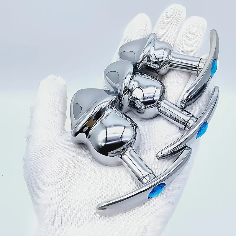 Aluminum Alloy Anal Plug Washable G-Point Dilator with Jewel Base