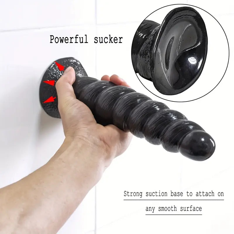 PVC Waterproof Non-Latex Anal Plug Vaginal Penetrator With Beads