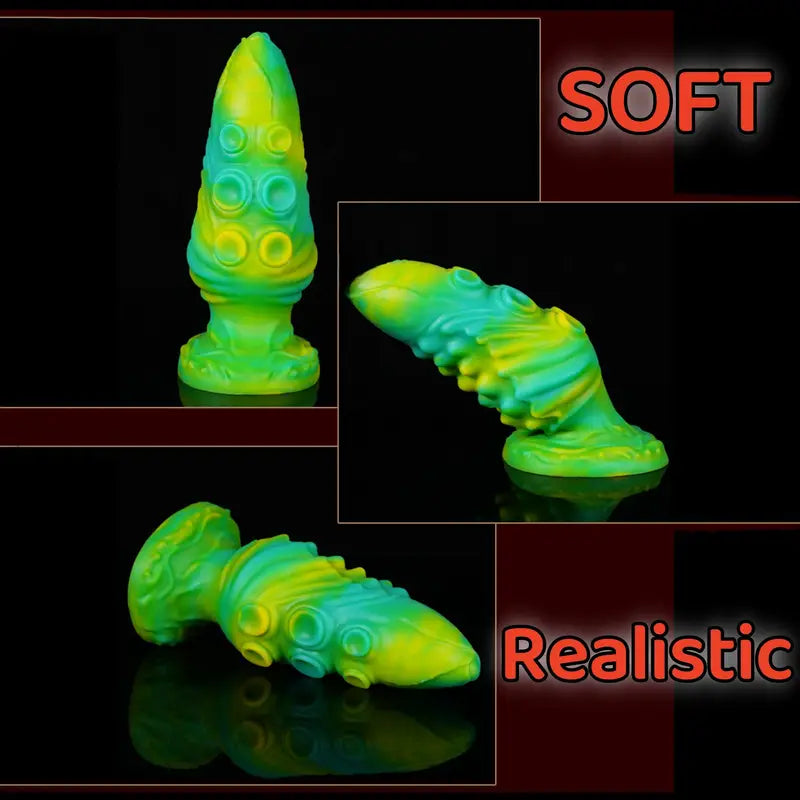 Unisex Soft Silicone Anal Plug With Suction Cup Anus Dilator Massager