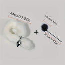 Anal Plug Tail Plus Feather Gradient Color Metal Anal Plug Tail Erotic Supplies