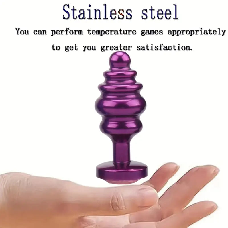 Stainless Steel Anal Plug 5 Anal Beads Luxury Jewelry Fetish Anal Trainer