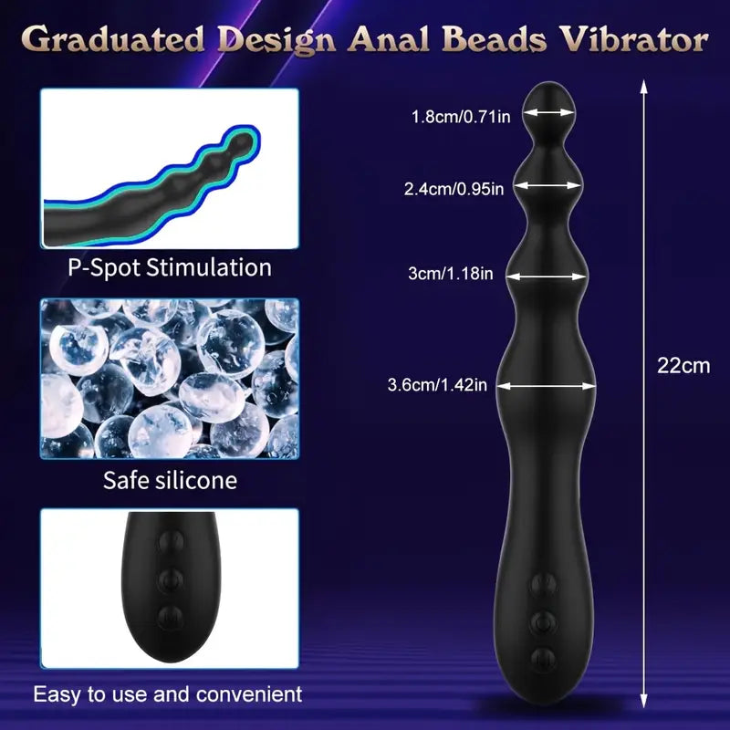 Rechargeable Anal Beads Butt Plug Prostate Massage Auto Adult Sex Toy