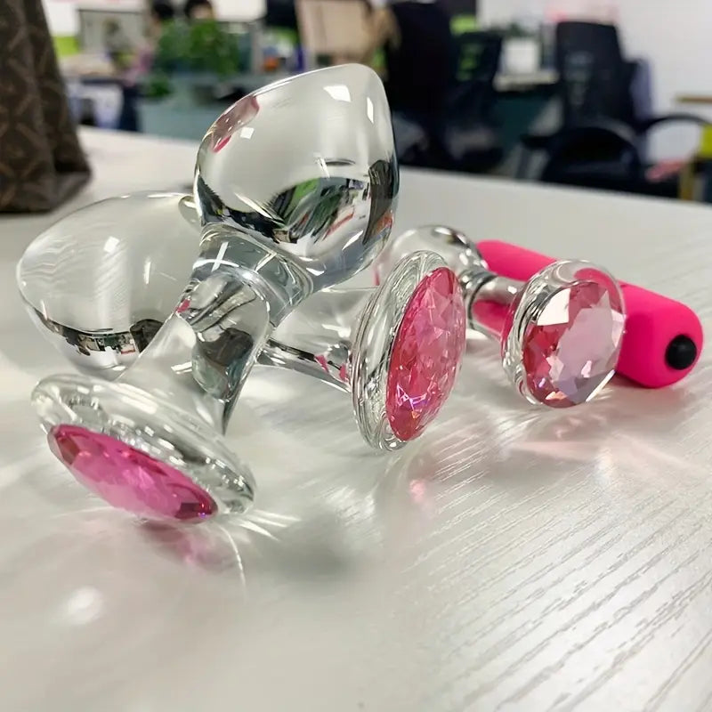 Crystal Non-Metal Anal Plugs For Anal Expansion Outing Crystal Anal Toy