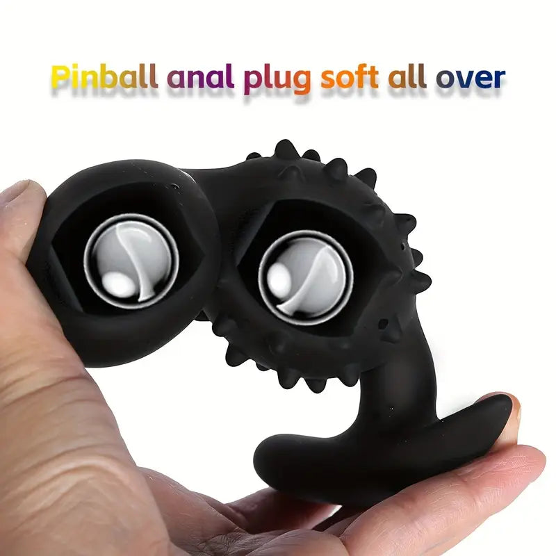 Unisex Built-in Ball Anal Plug Toy Stimulating Massager For Men