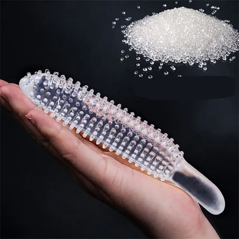 Wolf Fang Stick Shape Clear Anal Butt Plug Large Dildo Adult Toy For Women