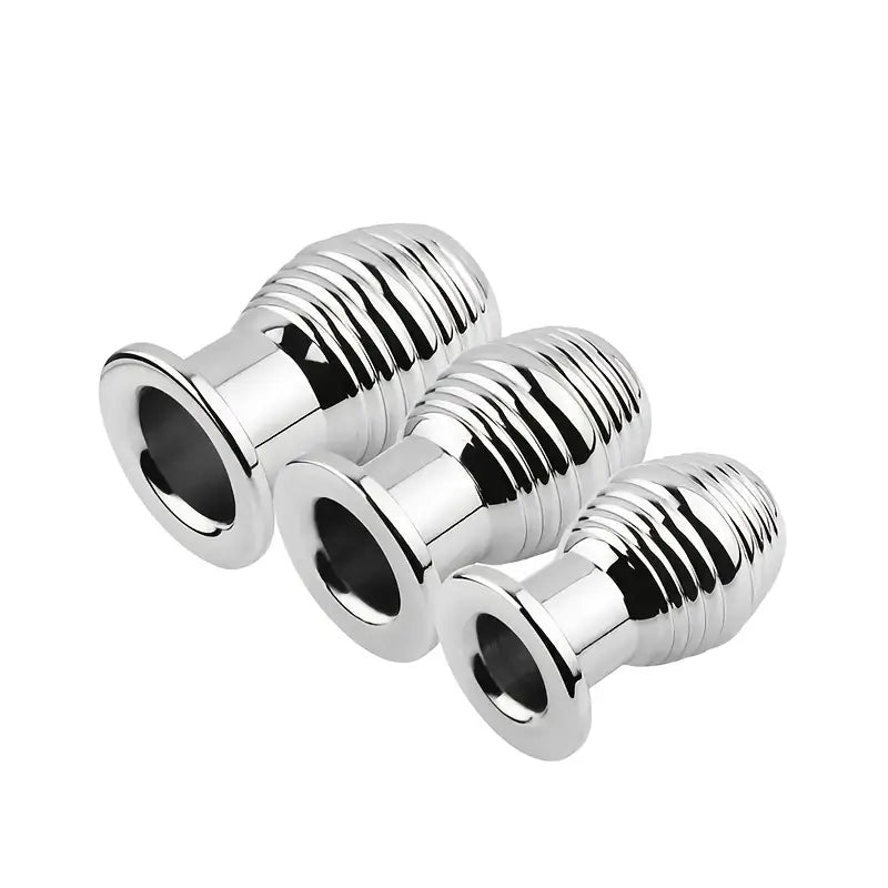 SM Metal Anal Plug Enema Vaginal Flush Hollow Anal Dilation Sex Toy