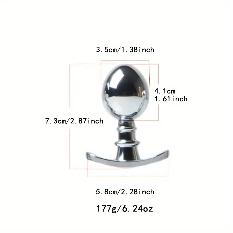 Premium Heavy Duty Metal Butt Plug Detachable G-Spot AV Massage Stick