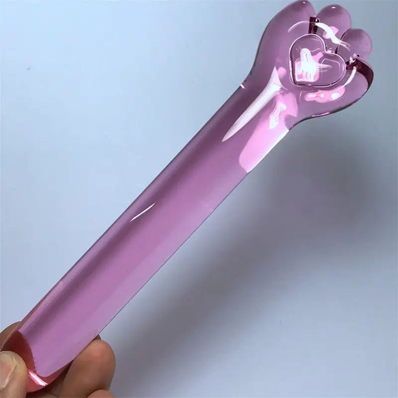 Glass Anal Plug With Paw-Shaped End Smooth G-Spot Stimulator