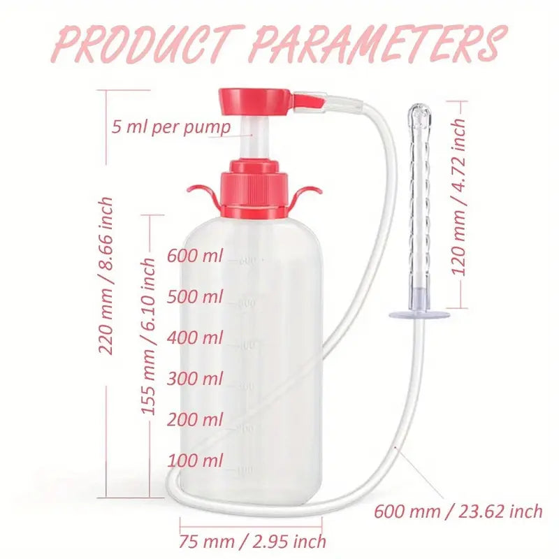 20.29oz Enema Kit For Colon Cleansing Anti-Backflow Anal Vaginal Douche