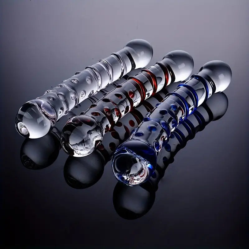 Glass Crystal Masturbation G-spot Butt Anal Pussy Massager Trainer