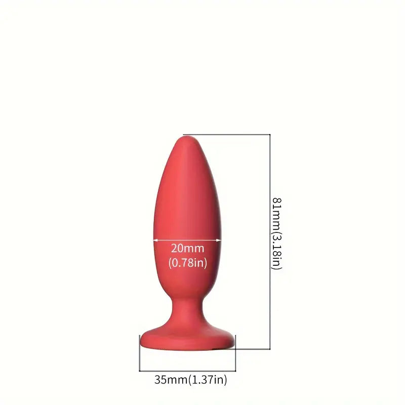 Silicone Anal Plug With Diamond Base Beginner Expert 3 Sizes Bead Ass Plug