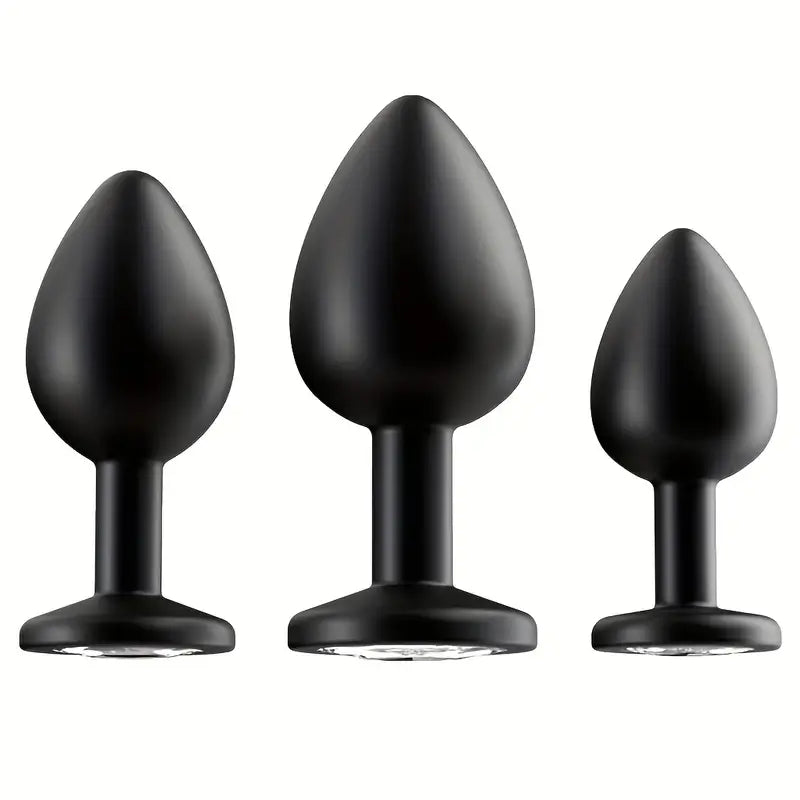 Diamond Bottom Silicone Anal Plug Butt Anal G-Spot Sex Stimulator