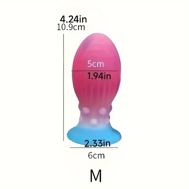 Bright Color Unisex Soft Silicone Anal Plug Toy Anus Dilator Massager