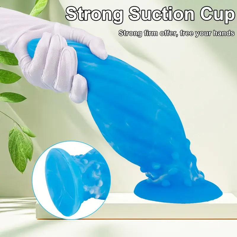 Liquid Silicone Anal Plug With Textured Stimulation Bumps For Secure Grip