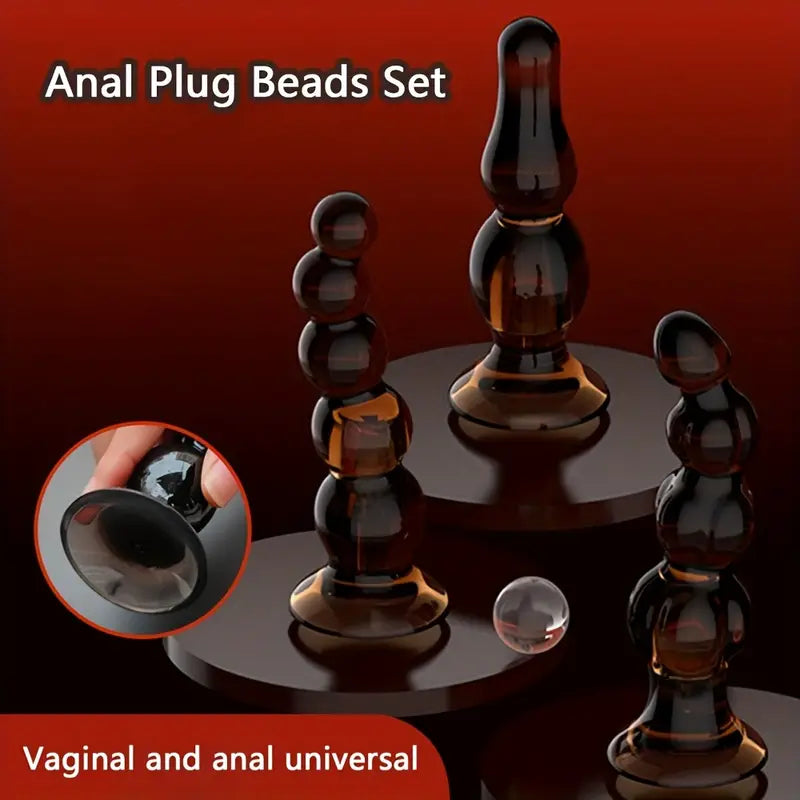 Twisted Anal Plug With Anal Beads For Women Men Couples Sex Stimulate