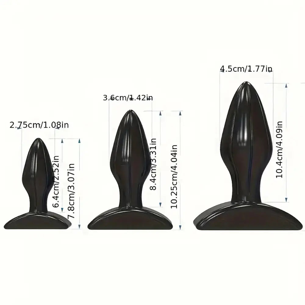 3-Piece Anal Plug Set Adult Sex Toys For Men Women For Oral Sex