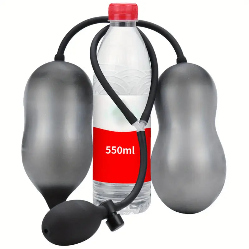 Body-Safe Silicone Inflatable Anal Plug With Quick Release Valve Butt Toy