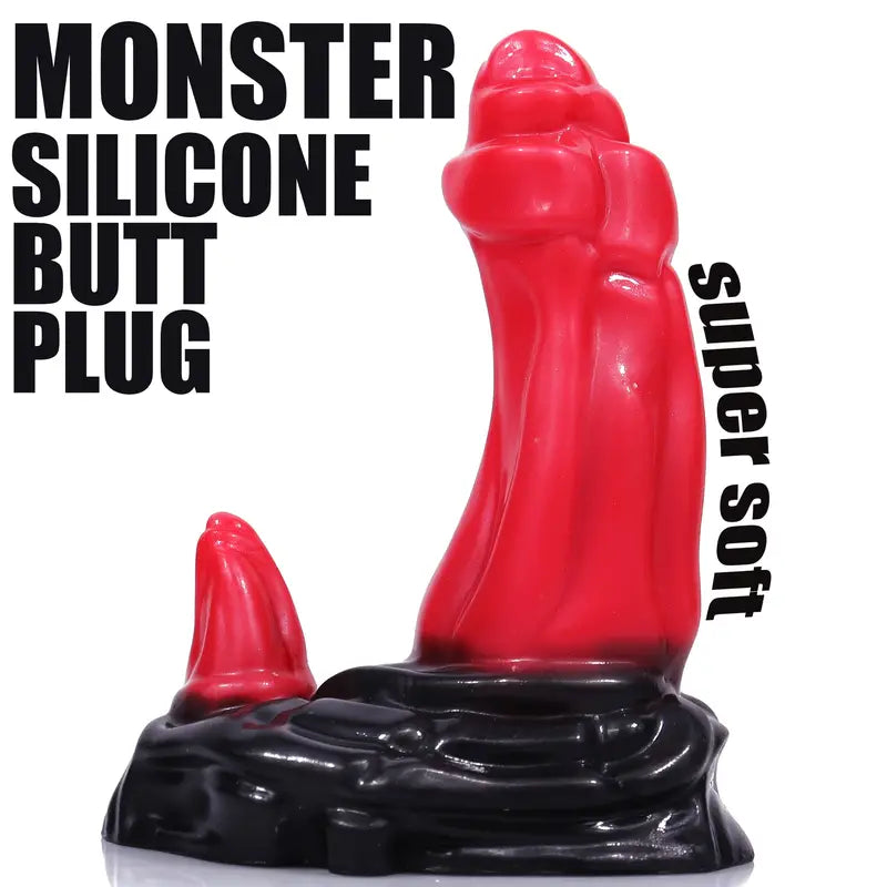 Ultra-Soft Liquid Silicone Monster Butt Plug with Powerful Suction Cup